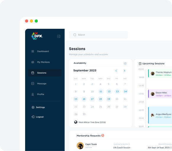 mentor dashboard